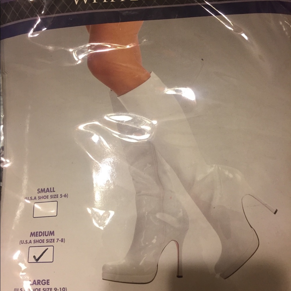 White platform costume boots
